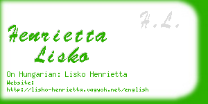 henrietta lisko business card